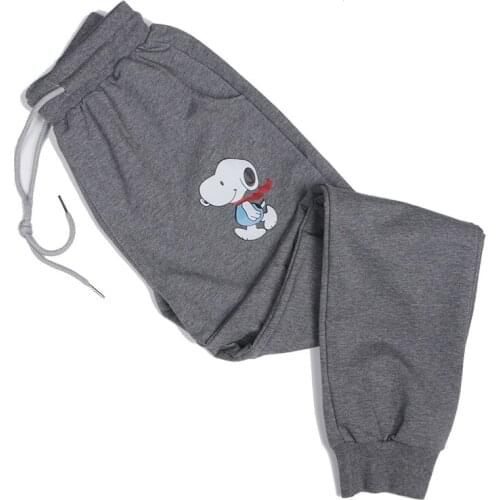 Sweatpants Women 2020 New Cartoon Dog Print Trouser Casual Autumn Korean Style Large Size Joggers Female P1015