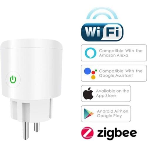 Zigbee EU Smart Plug Wireless WIFI Tuya Smart Life Remote Power Socket Timer,Home Fire Retardant,Google Home Alexa Voice Control