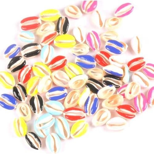 10pcs Mix 7 Color Plated Natural Seashells For Home Decor DIY Jewelry Shell Handmade Pendant Craft Accessories 16-19mm TR0313