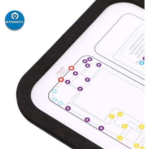 15pcs Guide Chart Magnetic Screw Mat for iPhone 6 6P 6S 6SP 7 7P 8 8P X XS MAX XR 11 Pro Max Screen Screw Map Repair Mat Pad