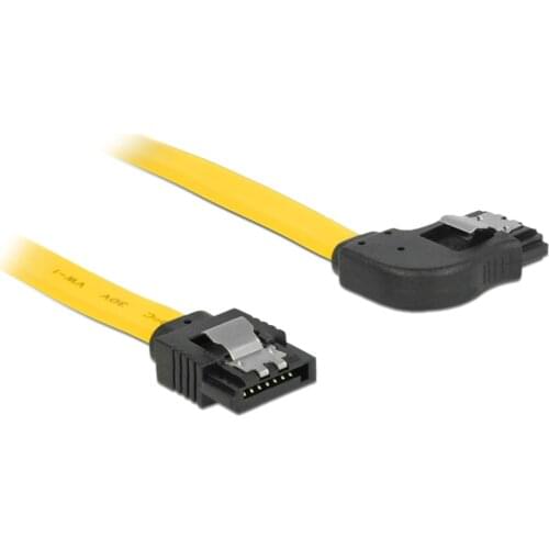 18inch Straight to Right Side Angle 6Gb/s SATA3 Serial ATA DATA cable with latch for PC SATA 3.0 SATAIII 6Gbps Hard Drive