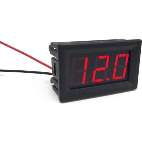 2 Wires Digital Voltmeter Voltage Panel Meter 0.36 Inches DC 3.1 - 32V/0-100V for Electromobile Motorcycle Car