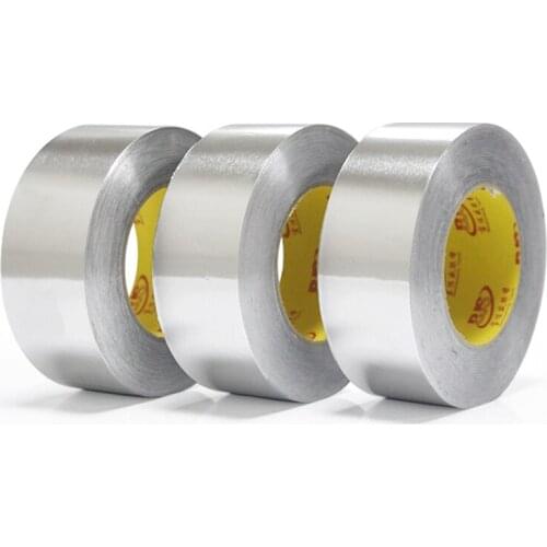 20M 0.1MM 10-30MM Aluminum Foil Tape Thermal Resist Duct Repairs High Temperature Resistan Adhesive Sealing Shielding Strip