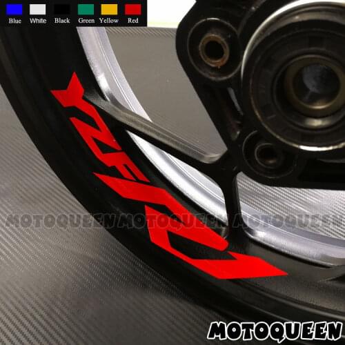 8X Custom Motorcycle Iner Wheels Rims Decals Reflective Stripes Waterproof Stickers For YAMAHA YZF R1 R3 R6 YZF1000 YZF600
