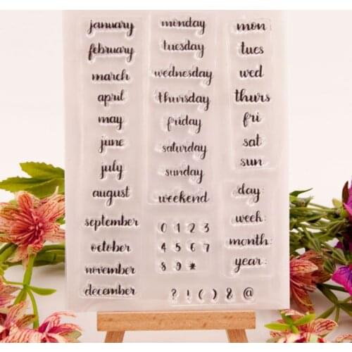 English Words Silicone Clear Seal Stamp DIY Scrapbooking Embossing Photo Album X7XD