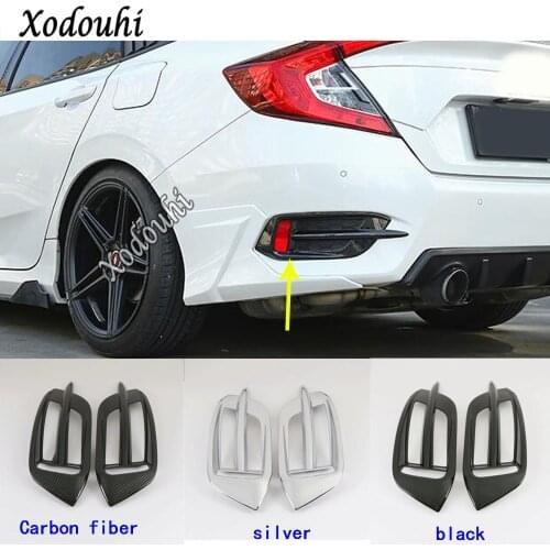 Car Sticker Front Machine Side Fender Vents Air Outlet Lamp Trim Moulding Hoods 2pcs For Honda Civic 10th Sedan 2019 2020 2021