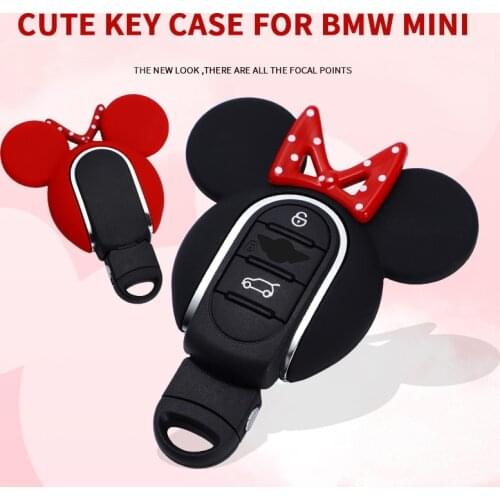 ABS Car Key Case Keychain Holder Smart Remote Fobs Protector Cover Lovely Replace Shell For BMW Mini Cooper F54 F55 F56 F57 F60