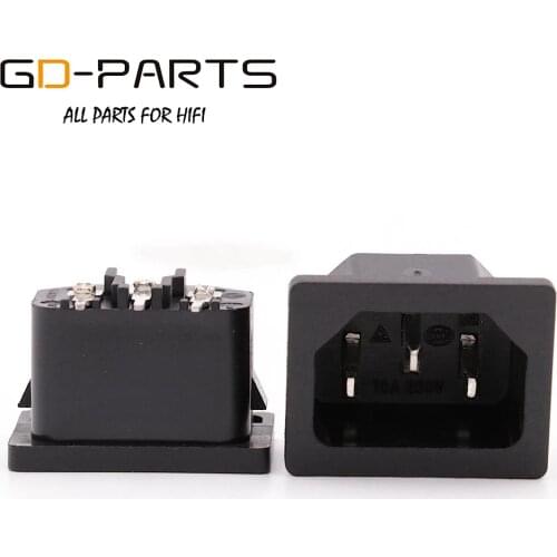 GD-PARTS PCB Mount AC Power Plug IEC320 C14 Mains AC Power Socket Electric Power Receptacle Connector AC250V 10A CCC CE TUV