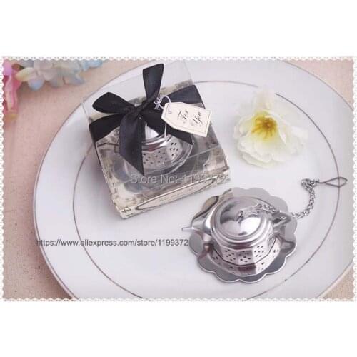 200pcs free ship tea tool wedding favor gift and giveaways for guest--Tea for Two Teapot Tea Infuser Favours party souvenir
