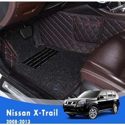 For Nissan X-Trail Xtrail X trail T31 2013 2012 2011 2010 2009 2008 Luxury Double Layer Wire Loop Car Floor Mats Carpets Foot