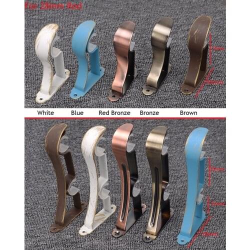 2Pcs/Lot Wall Mount 28mm Rod Bracket For Drapery Curtain Vintage Antique
