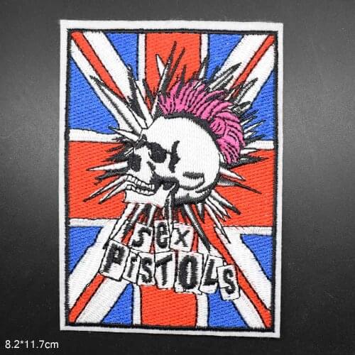 Big Size Music Band Sex Pistols Iron On Embroidered Clothes Patches For Clothing Stickers Wholesale