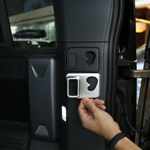 NEW!!! ABS Chrome Car Rear Trunk Hook Up Decoration Frame Trim For Land Rover Defender 110 2020-2021 Car Accessories