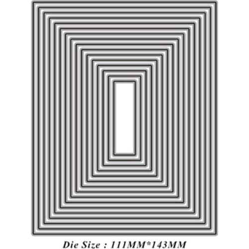 Rectangle Border Frame Set Metal Cutting Dies for DIY Scrapbooking Photo Album Decorative Embossing Paper Card Crafts Die Cut