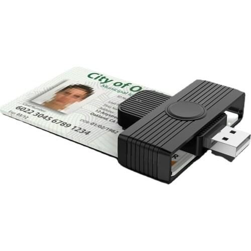 USB SIM Smart Card Reader ID Card Cardreaders Compact Flash Card Adapter for Laptop Multi Card Readerfor ISO 7816 Windows XP