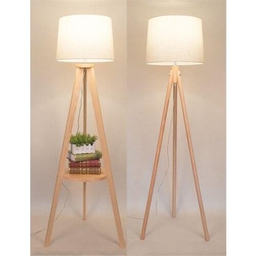 Nordic Wooden Triangle Vertical Floor Lamps Standing Bedroom Living Room Office Modern Solid Wood Home Floor Lights Fixtures