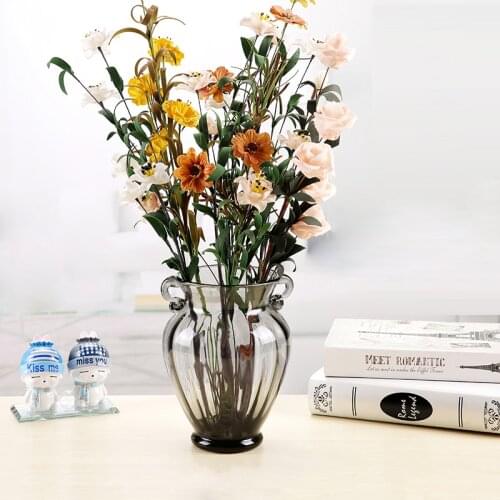 American Style glass vase colorful Two ears terrarium glass containers vases decoration home flower pot wedding accessories