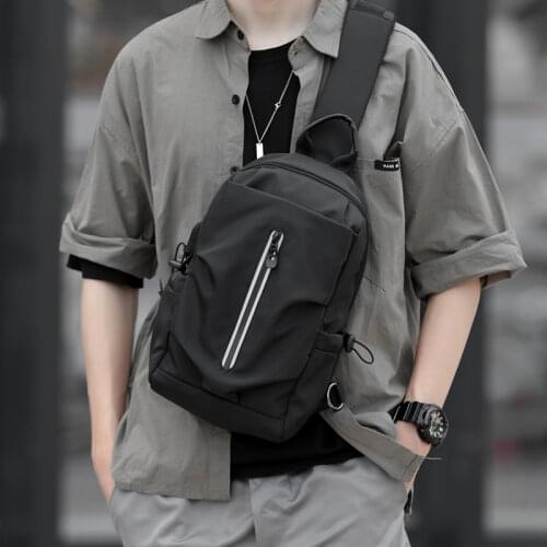 Mens Messenger Bag Shoulder Oxford Cloth Chest Bags Crossbody Casual Crossbody Bags Man Waterproof Chest Bag Anti Theft Mochila