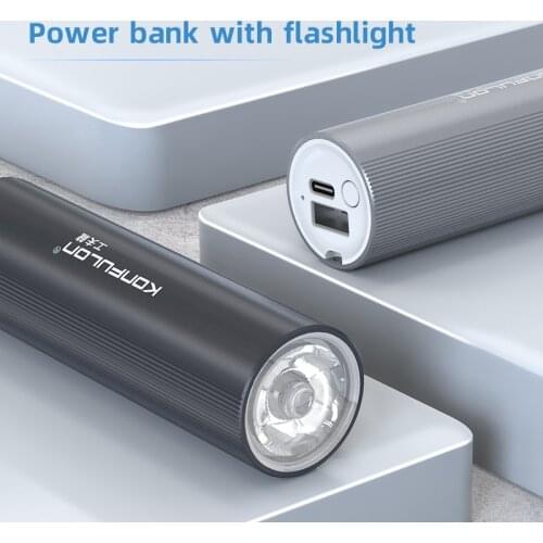 LED Torch 2 In1 Powerbank Rechargeable Flashlight 5000mah Power Bank For Outdoor Bike Lamp