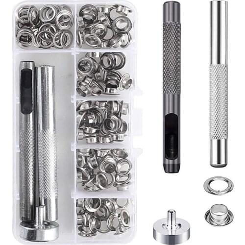 Inner diameter 5mm 150 sets of pure copper, tool set box included, rivets, eyelets, clothing metal buttons