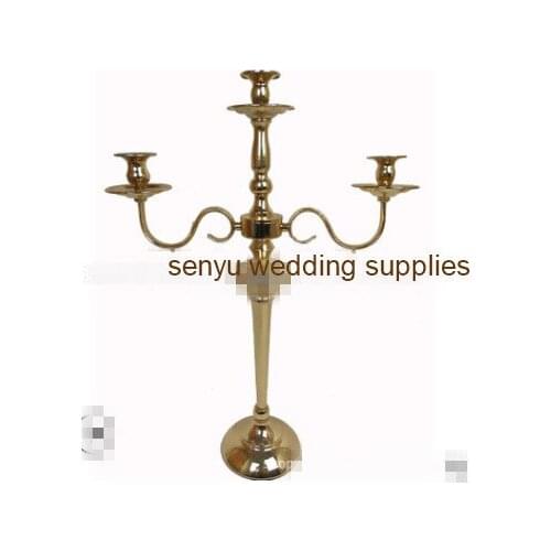 58cm tall )new product gold candle holder 3 arms candelabra for wedding centerpieces or wedding favor sunyu0675