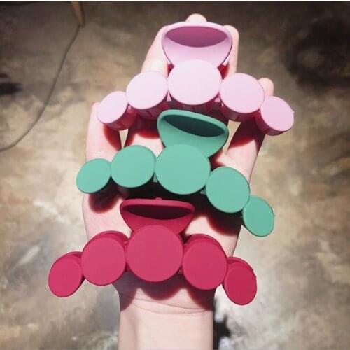 1Pc Korean Solid Big Hair Claws Elegant Frosted Acrylic Hair Clips Hairpins Barrette Headwear for Women Girls Hair Accessories