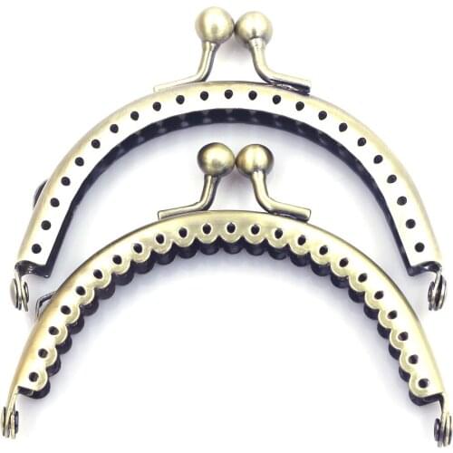 10PCS Mixed Random Smooth Arch Metal Purse Bag Frames Kiss Clasps Handbag Handles DIY Crafts Luggage Bag Accessories Parts 8.5cm