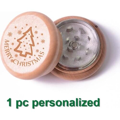 1pc Custom Wood Herb Grinder Carving Weed Engraved personalized Herbal Tobacco smoke Cigarette Accessories Gift to Dad MYQ035