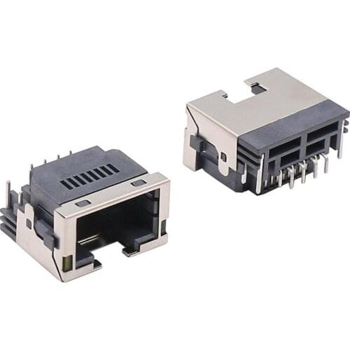 10PCS RJ45 Network Ethernet FEMALE SOCKET 8P8C Female Jack Connector with Light