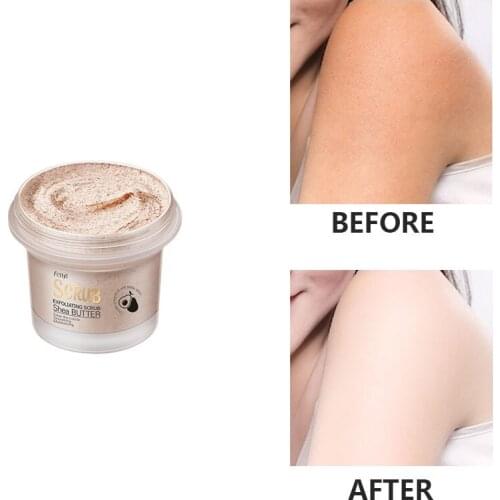 100g Shea Butter Exfoliating Scrub Winter Deep Cleaning Whitening Exfoliating Pores Moisturizing Body Brightening Gel Face