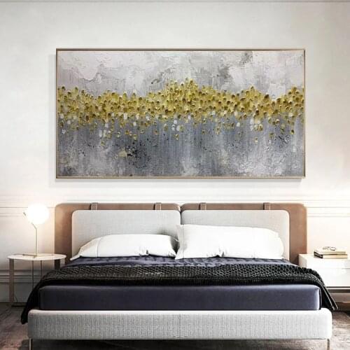 100 Handmade Abstract Oil Painting Wall Art Yellow White Picture Minimalist Modern On Canvas Decorative For Living Room No Frame