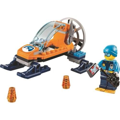10991 City Series Arctic Polar Exploration Ice Glider Snowmobile 60190 Toy Gifts