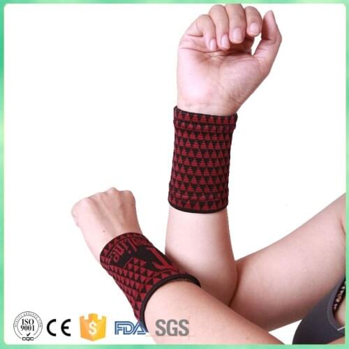 2pcs Nano Tourmaline Elastic Magnetic Protective Sports Wrist Support wrist belt