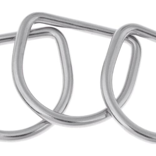 3Pc Scuba Diving Bent D Ring Bule Gear Accessories For Weight Belt Harness