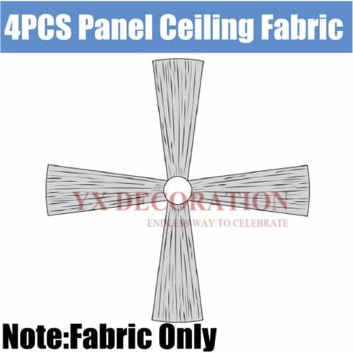 4PCS Panel Ice Silk Ceiling Drapery Roof Canopy Draping Fabric For Wedding Event Decoration