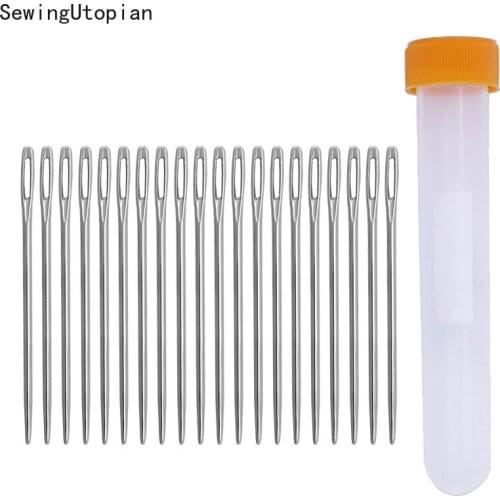 53/60/70mm Large-eye Blunt Needles Steel Yarn Knitting Needles Big Eyes Sewing Needles for Ribbon Embroidery Craft Needle Work