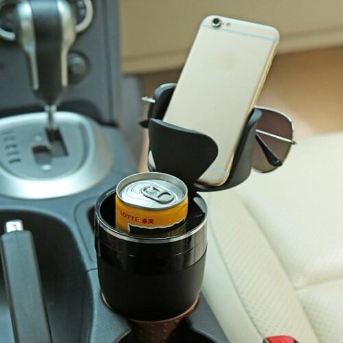 Vehicle Multi-function Storage Box Tea Cup Holder Car Water Cup Holder Beverage Rack Mobile Phone Support Stand Vehicle Supplies