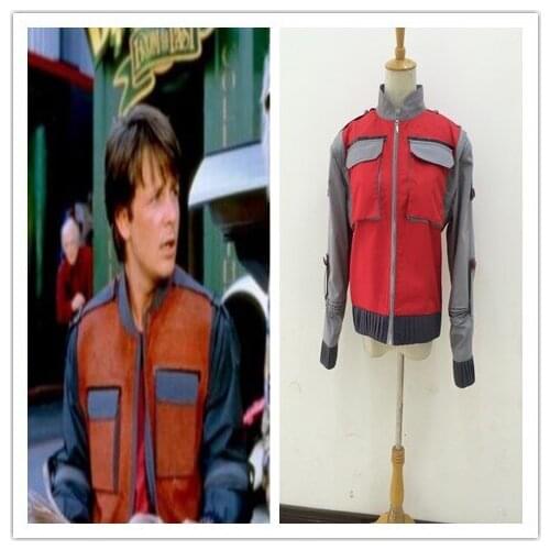 Back to the Future Part II Marty McFly Jacket Classic Movie Cosplay Costume B002