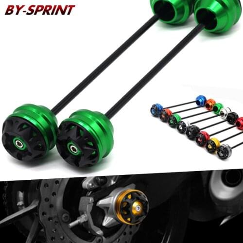 For Kawasaki Z750 Z650 Z900RS Z900 NINJA 400 NINJA650 Motorcycle CNC Front Axle Fork Wheel Crash Sliders Falling Protection Cap