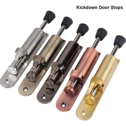 Kickdown Door Stops Zinc Alloy Die-casting Lengthened Door Stopper Foot Control Foot Top Door Suction Foot Step Stopper For Door
