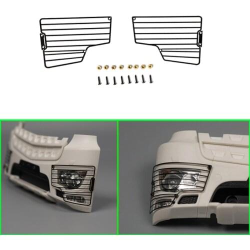 Engineering Headlight Metal Lampshade for 1/14 Tamiya RC Truck Trailer Tipper Benz Arocs 3363 3348 Car Diy Parts