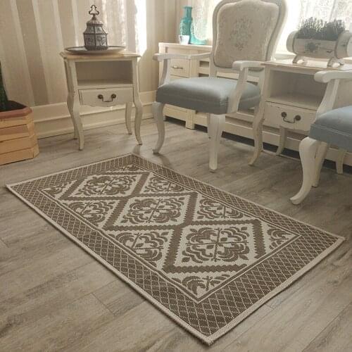 Italian Baroque design floor rugs washable, embossed textured cotton rugs