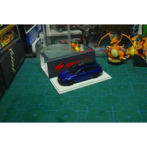 SPARK Model 1/43 2015 Audi RS6 Wagon Avant C7 with Top Box Diecast Collection Model car Toy With Original Box