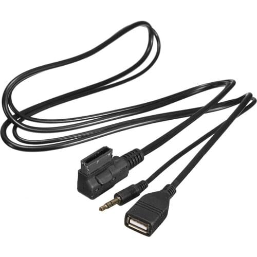 Music MDI AMI MMI Interface USB+Charger AUX Cable 2M For Audi A6L A8L Q7 A3 A4L A5 A1