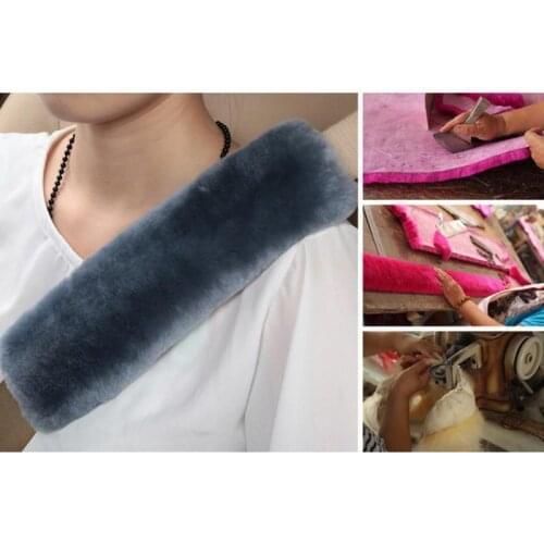 NEW Auto Seat Belt Soft pure wool fleece shoulder belt Shoulder Pad For Car Truck SUV Seat Belt Padding Pad Auto Interior Access