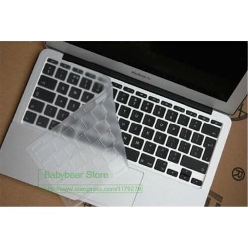 Wholesales 100PCS EU Version Clear Keyboard Cover Keypad Skin For MacBook Air 11" White Pro 13 15 European Protecto