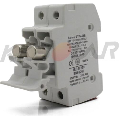 1 Set 1P PV Fuse Holder 10*38mm With DC 1000V 10A 15A 20A Fusible for for Solar System Protection
