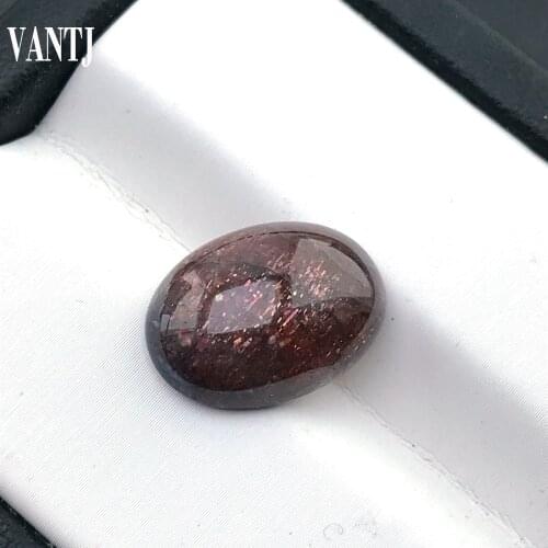VANTJ Natural Iolite Loose Gemstone Oval 13*18mm Red Blood Dichroite Iolite for Diy Jewelry Mounting Women Party Gift Wholesale