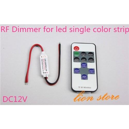 RF Remote Controller H3#R DC 12V 11 Keys Mini Dimmer for Led Single Color Strip 5050 3528 free shipping