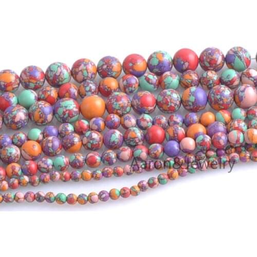 4MM 6MM 8MM 10MM colorful stripe Round Natural Stone Loose Beads For Necklace Bracelet Charms Jewelry Making Diy TRS0098